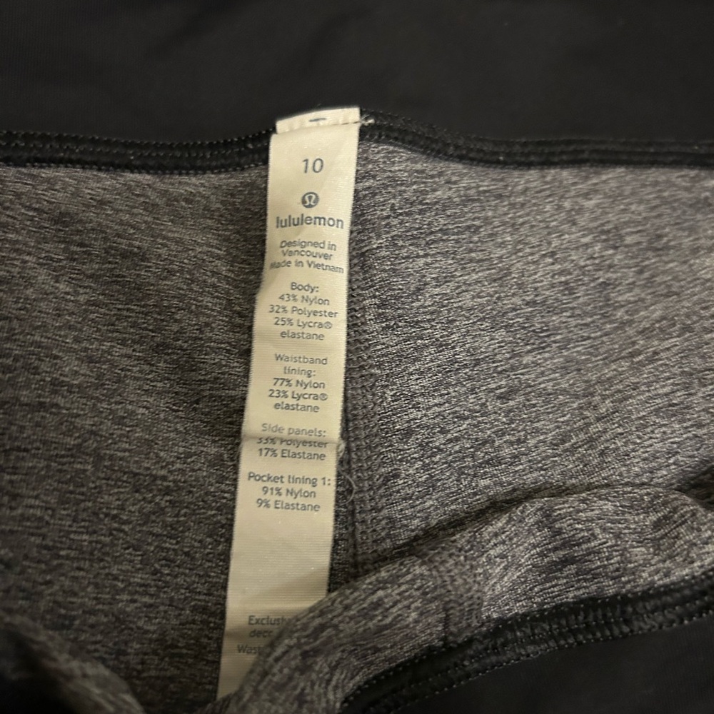 Lululemon Athletica Black and Gray Leggings